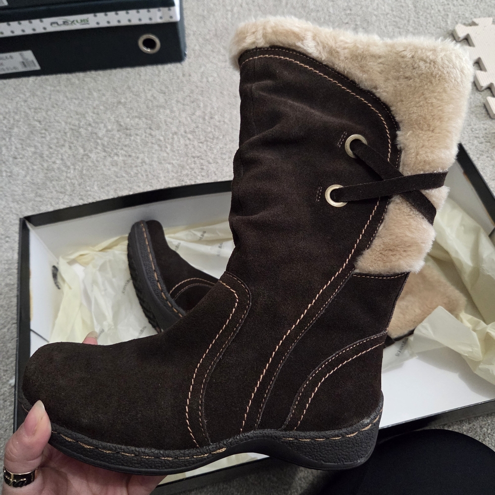 St. John's Bay Dark Brown Suede Winter Boots